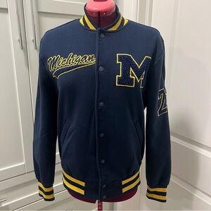 Vintage UNIVERSITY OF MICHIGAN Wolverine Varsity Letterman Jacket | Snap Front